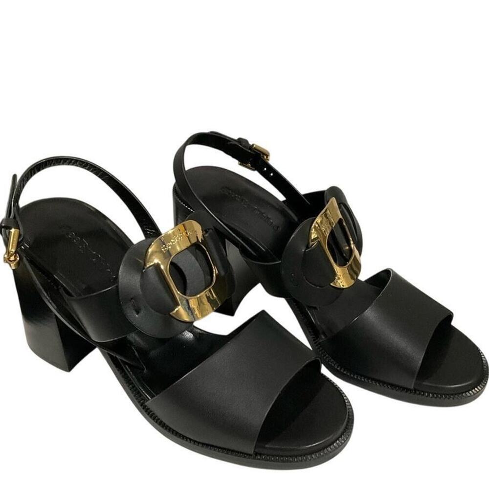 SEE BY CHLOE Women’s Leather Sandals Calf Chany Ankle Strap Size US 7 NEW NIB